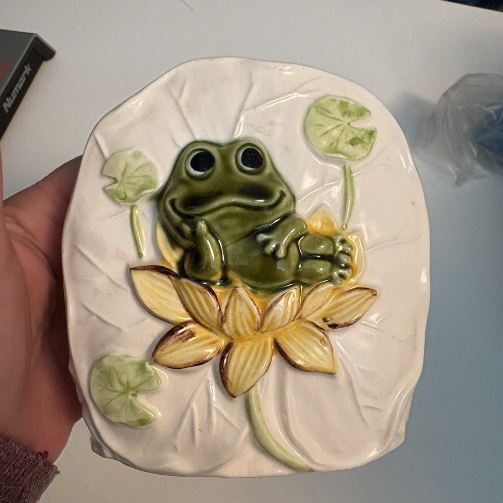 Neil The Frog 1977 Sears, Roebuck & Co Napkin Holder Japan Cottagecore MCM